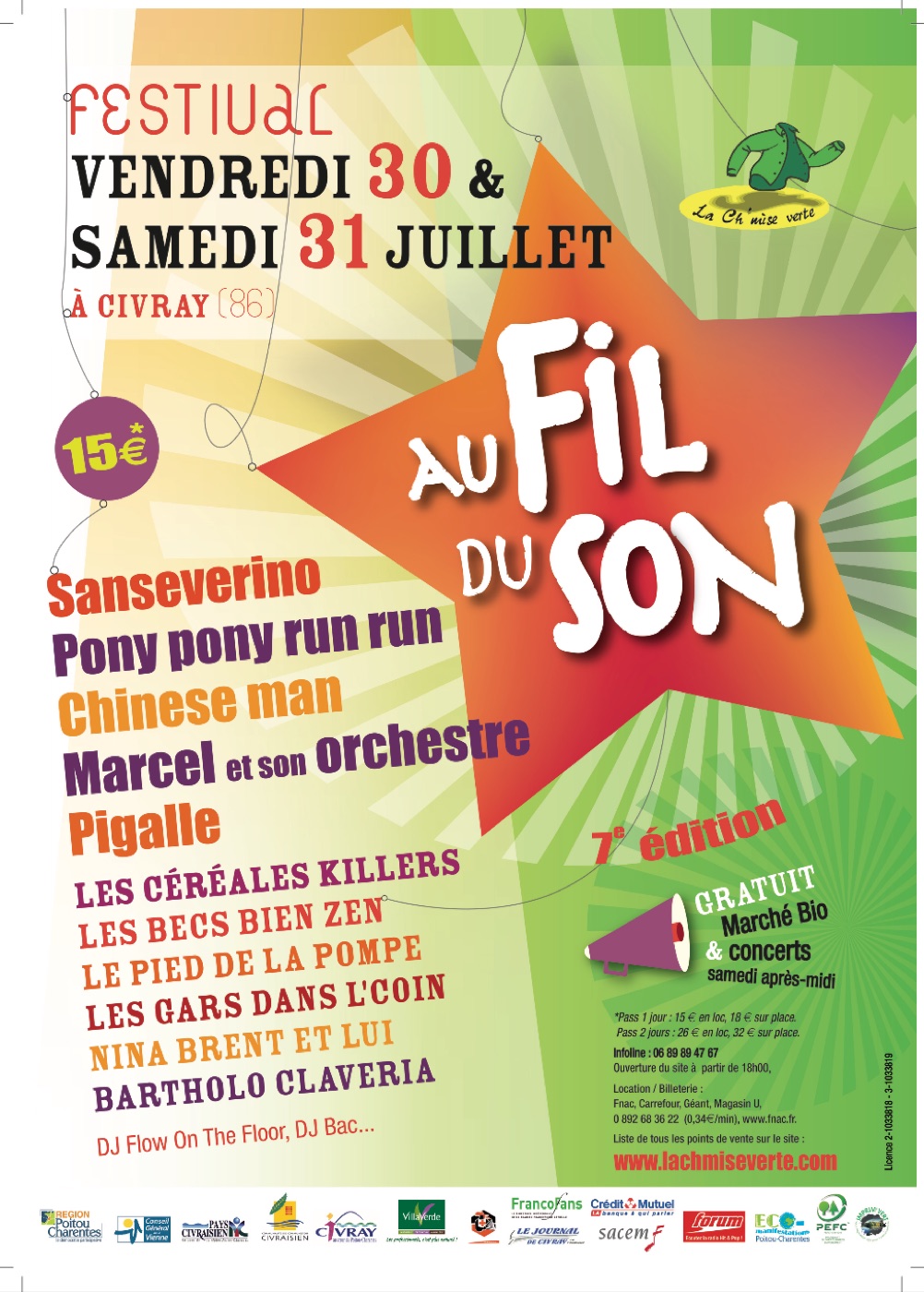 Affiche du festival Au Fil du Son 2010