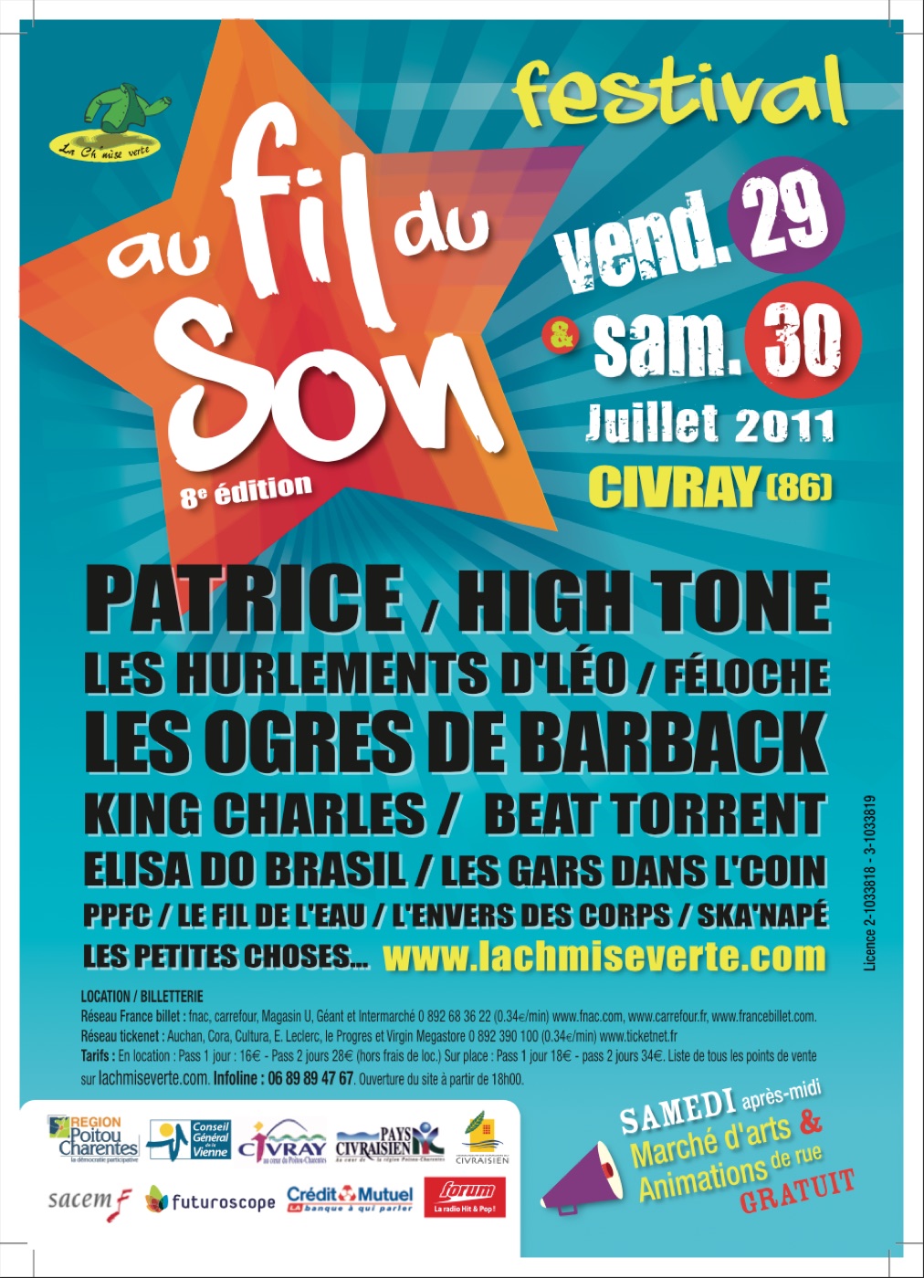Affiche du festival Au Fil du Son 2011