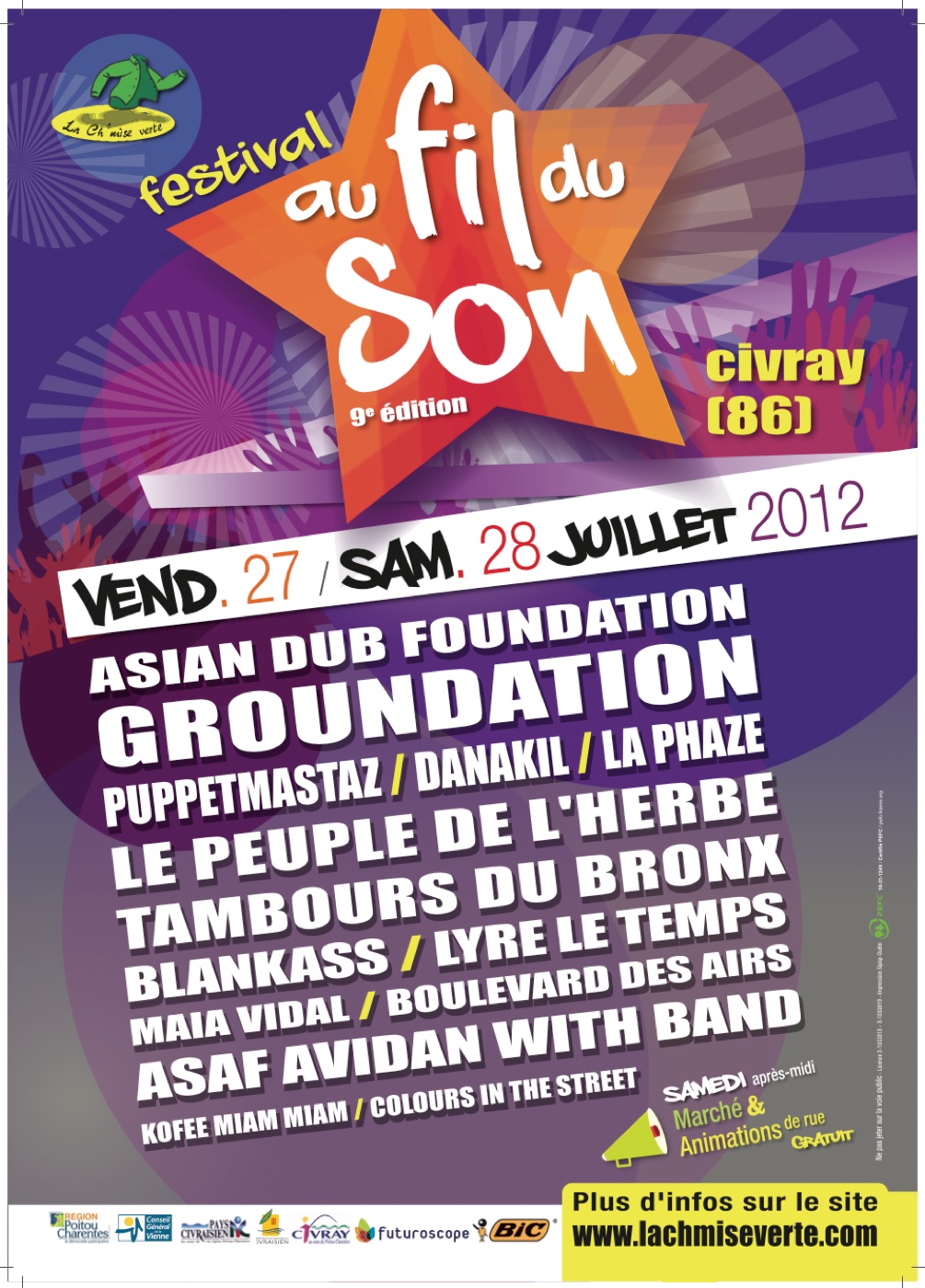 Affiche du festival Au Fil du Son 2012