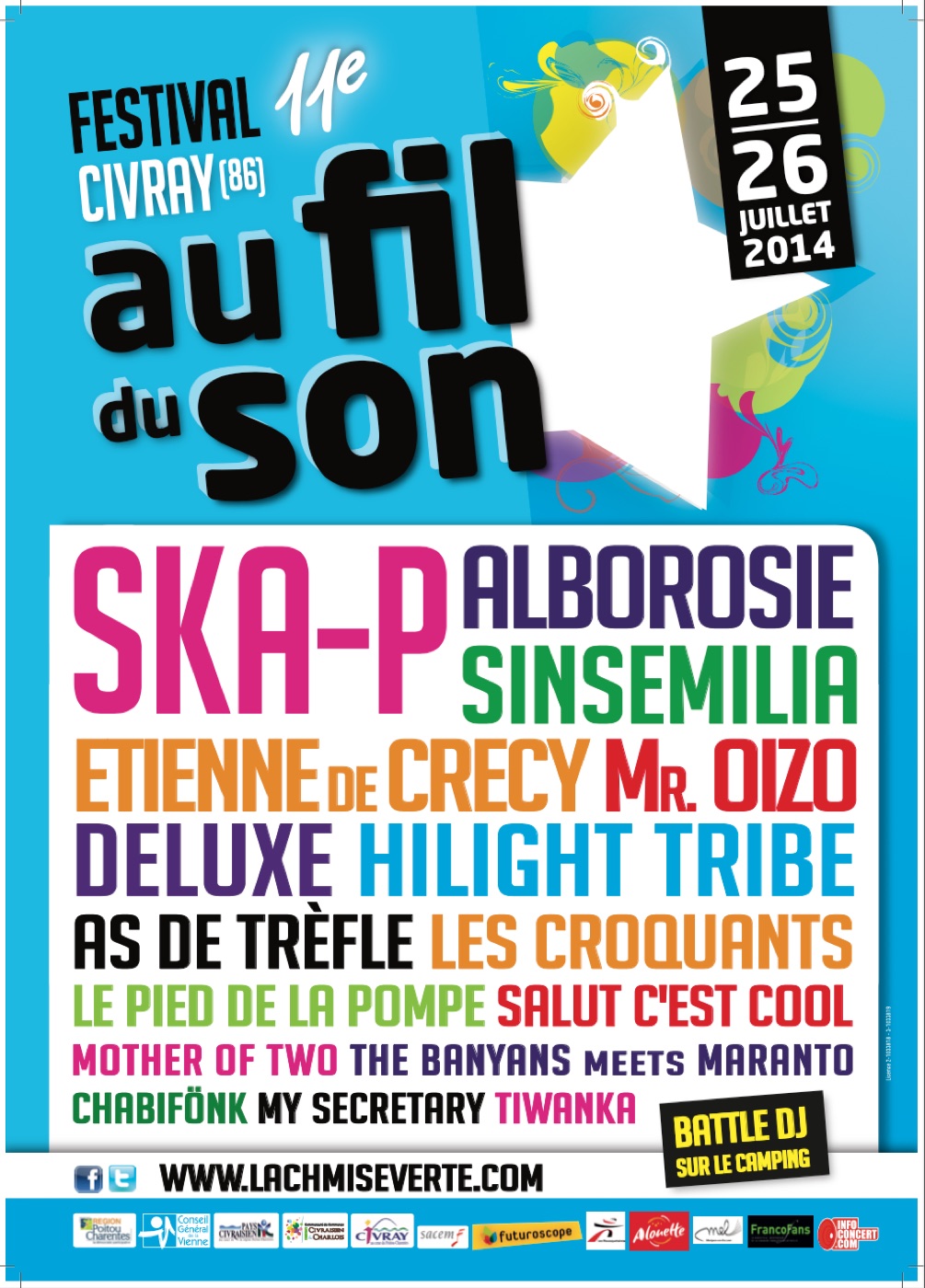 Affiche du festival Au Fil du Son 2014