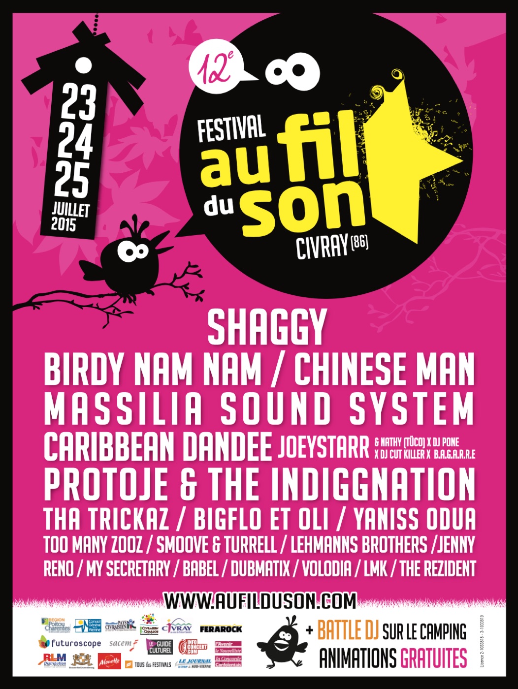 Affiche du festival Au Fil du Son 2015