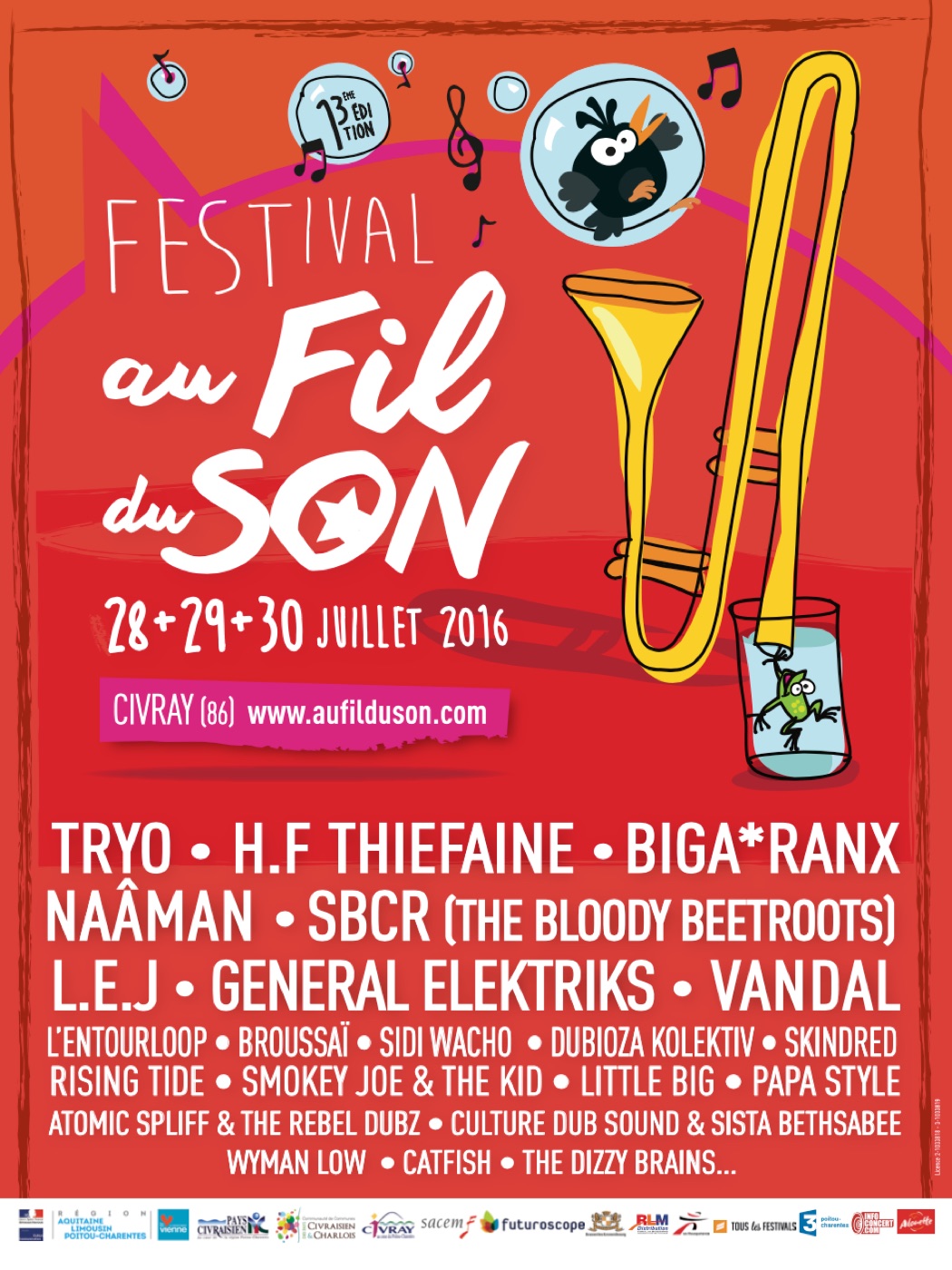 Affiche du festival Au Fil du Son 2016