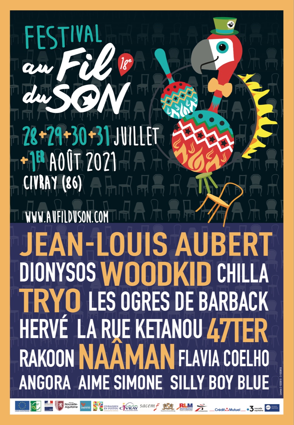 Affiche du festival Au Fil du Son 2021