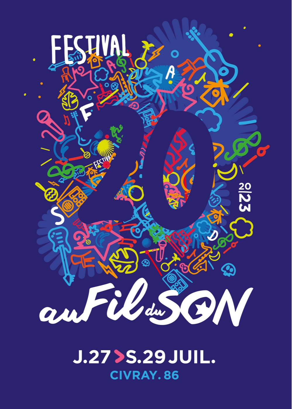 Affiche du festival Au Fil du Son 2023